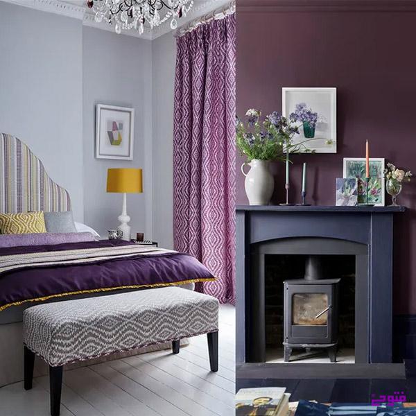 دکوراسیون با رنگ بنفش