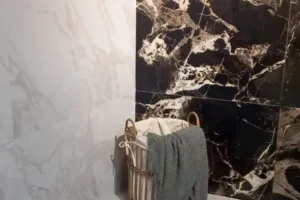 سرامیک مشکی با رگه سفید