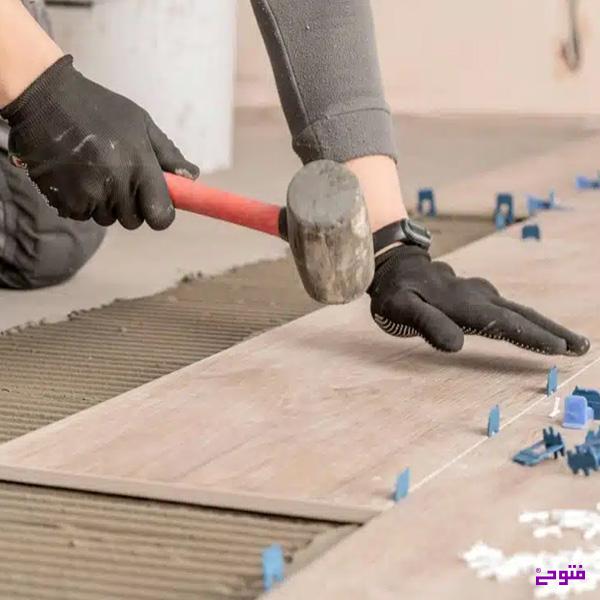 سرامیک کاری کف با ملات