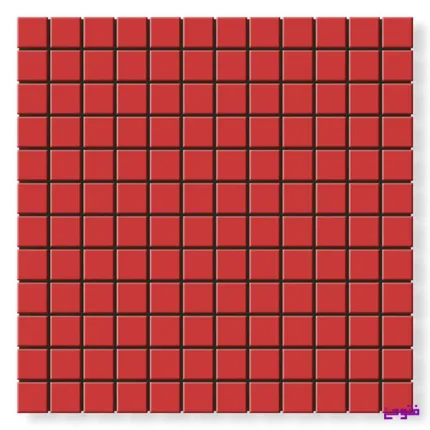 کاشی استخری 2.5 در 2.5 قرمز مات