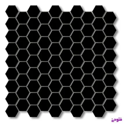 کاشی استخری شش ضلعی مشکی