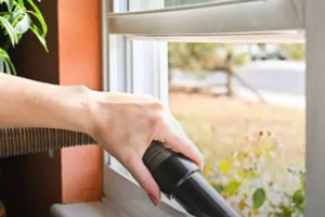 تمیز کردن ریل پنجره کشویی