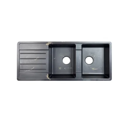 سینک گرانیتی پرین اکونومی مشکی رگه طلایی PR106 دراکو