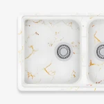 سینک گرانیتی پرین اکونومی سفید رگه طلایی PR107 دراکو