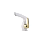 شیرآلات روشویی سفید طلایی آرشام گستر