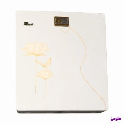 فلاش تانک دو زمانه بوگیر دار طرح سفید نیلوفر طلایی دیاموند