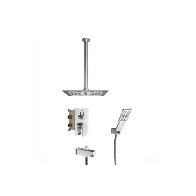 شیرآلات دوش (متعلقات) توکار سقفی Brass تیپ 4 رومر پلاس کروم براق شودر