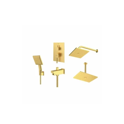 شیرآلات دوش (متعلقات) توکار دیواری Brass تیپ 4 رومر طلایی شودر